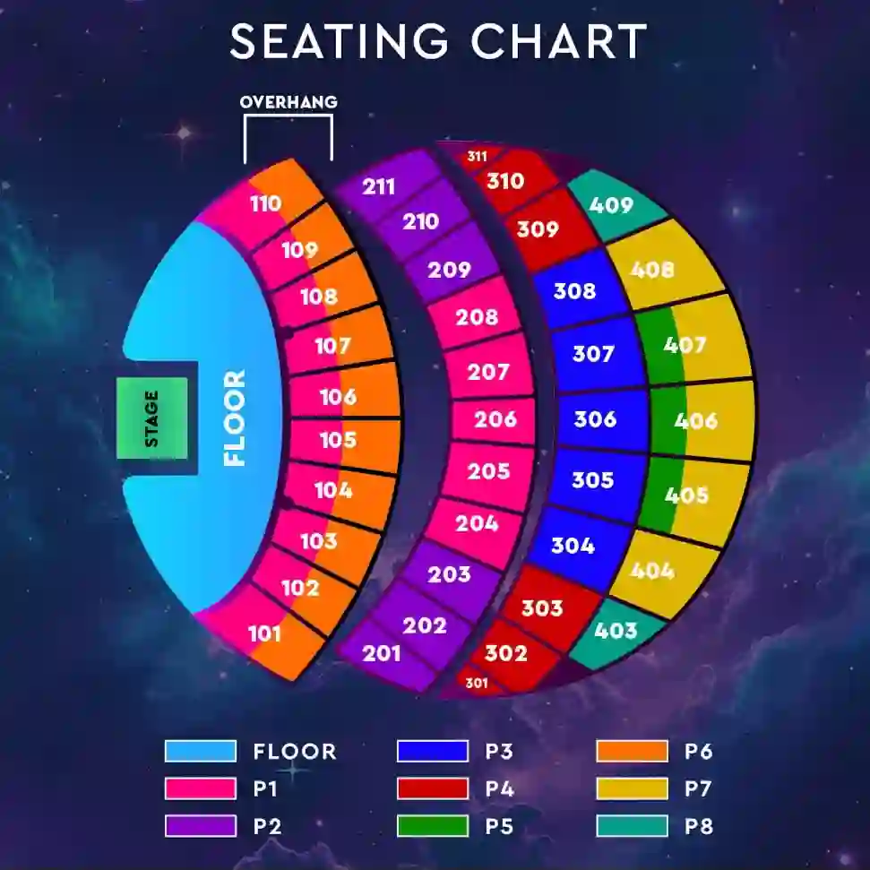 Unity Sphere seating chart