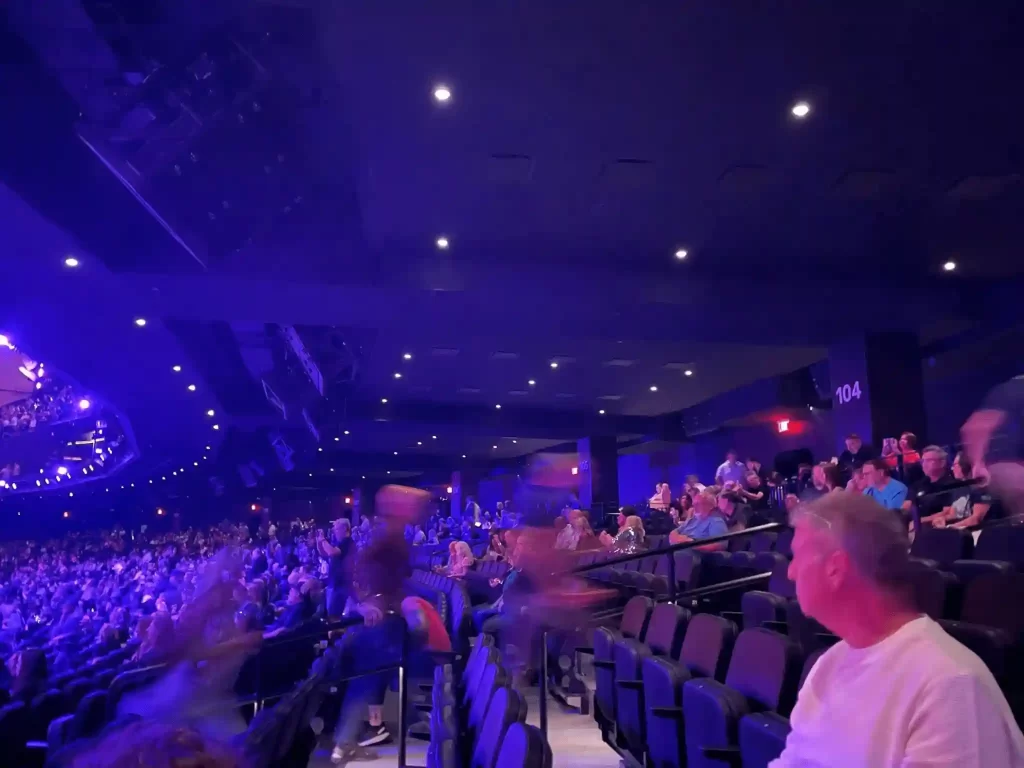 View of seating row in section 100s of sphere