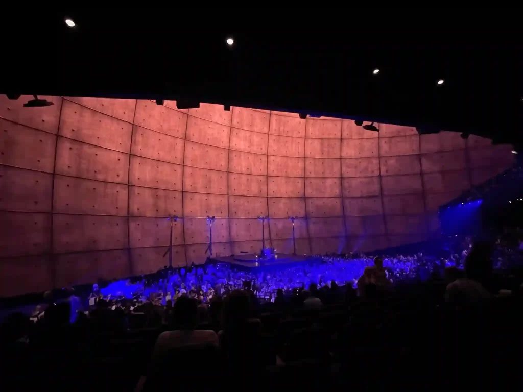 sphere Obstructed View from Section 103 seat because of overhang section 200s