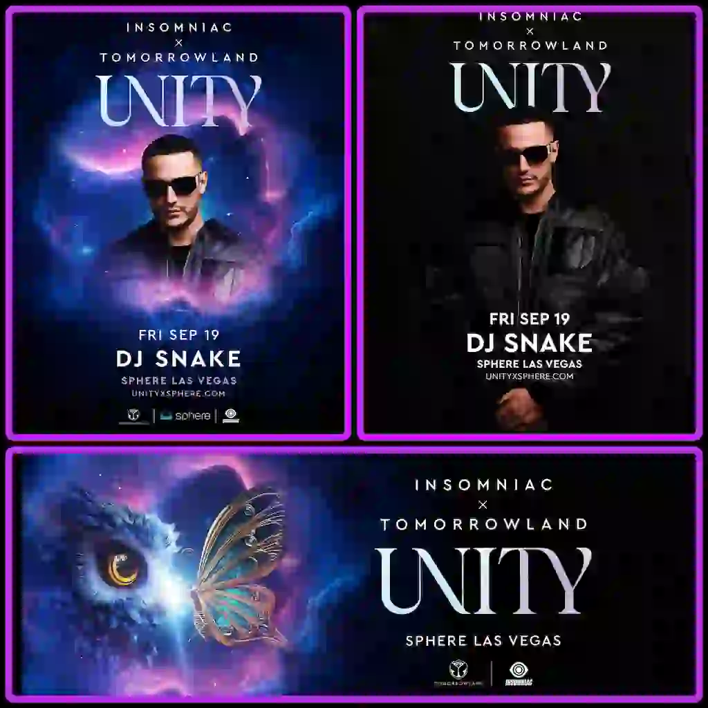SPHERE LAS VEGAS DJ SNAKE Unity event poster official