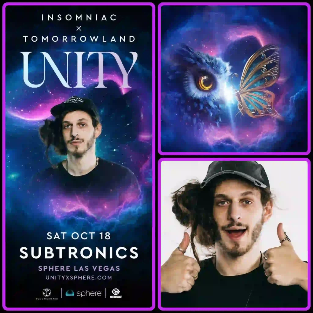 UNITY at Sphere Las Vegas Welcome SUBTRONICS official event poster