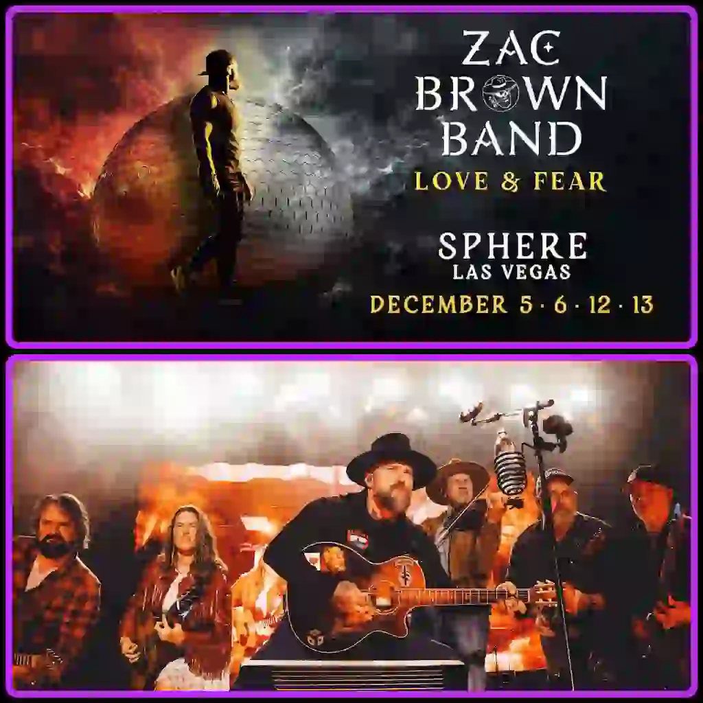 zac Brown Band at Sphere vegas Official poster cover
